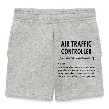 Air traffic controller funny noun definition - Baby Shorts - heather grey - Front