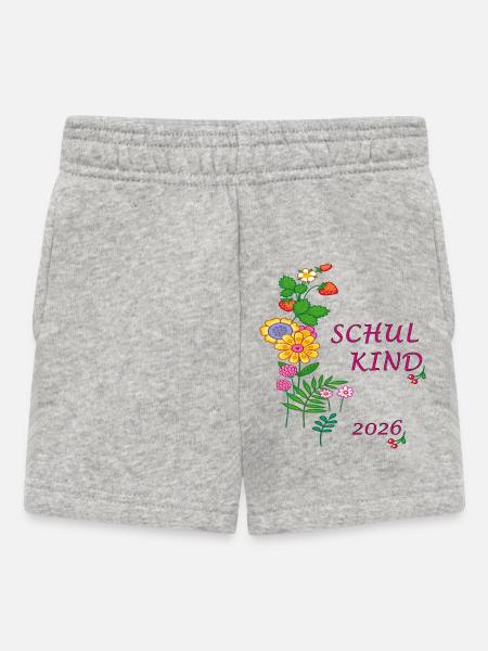Schulkind 2026 - Baby Shorts - Grau meliert