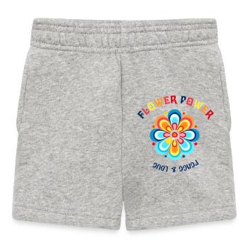 Flower Power Color Blossom Design - Short Bébé - gris chiné - Devant