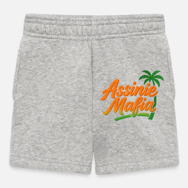 assinie Mafia - Short Bébé - gris chiné
