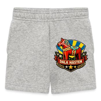 Dala hästen - Baby Shorts - Grau meliert - Vorne