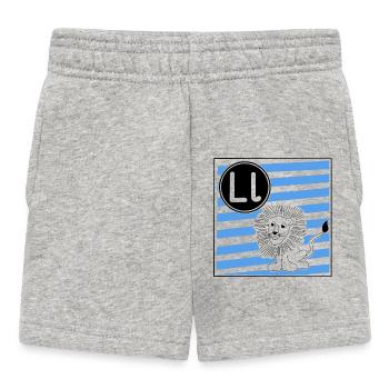 L pour Lion - Short Bébé - gris chiné - Devant