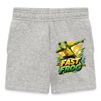 Frosch mit Goldmedaille - Baby Shorts - Grau meliert - Vorne
