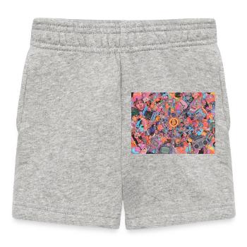 Bitcoin Bazooka - PopArt 3 - Short Bébé - gris chiné - Devant