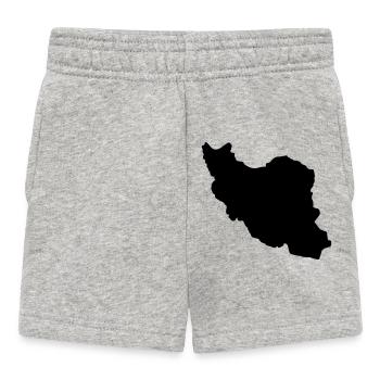 Silhouette de l’Iran - Short Bébé - gris chiné - Devant