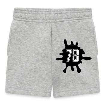 Klecks 78 Zahl - Baby Shorts - Grau meliert - Vorne
