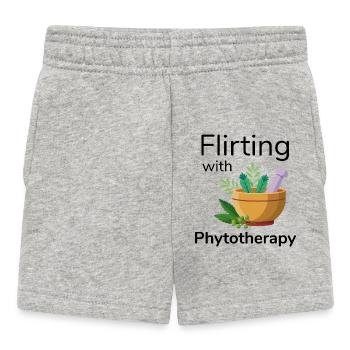 Herbalist Flirting With Phytotherapy Professional  - Baby Shorts - heather grey - Front