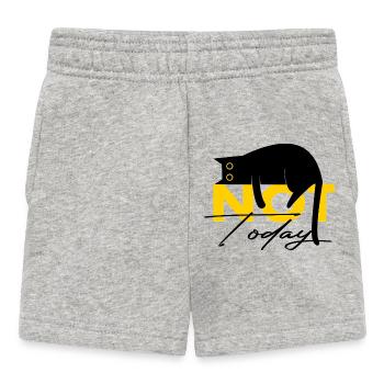 Cat Not Today Funny Saying - Baby Shorts - heather grey - Front
