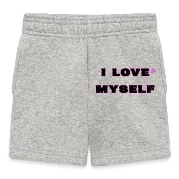 L’amour de soi, je m’aime moi-même - Short Bébé - gris chiné - Devant
