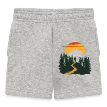 Wanderlust Explorer – Outdoor Hiking Shirt - Baby Shorts - heather grey - Front