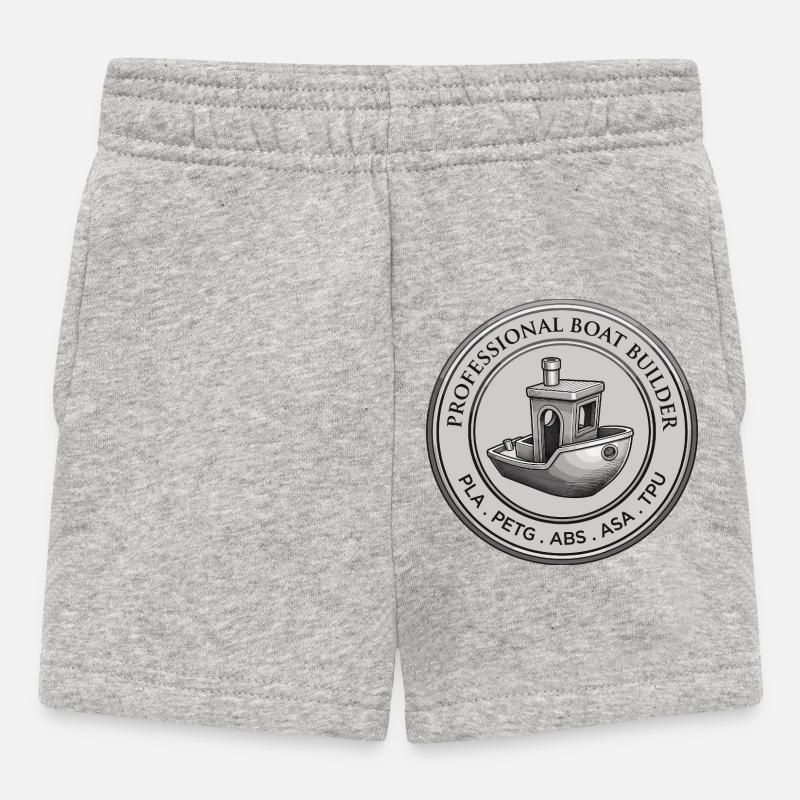 Professional Boat Builder – 3D Printing Emblem - Baby Shorts - heather grey