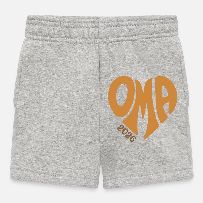 Mamie 2026 - Short Bébé - gris chiné
