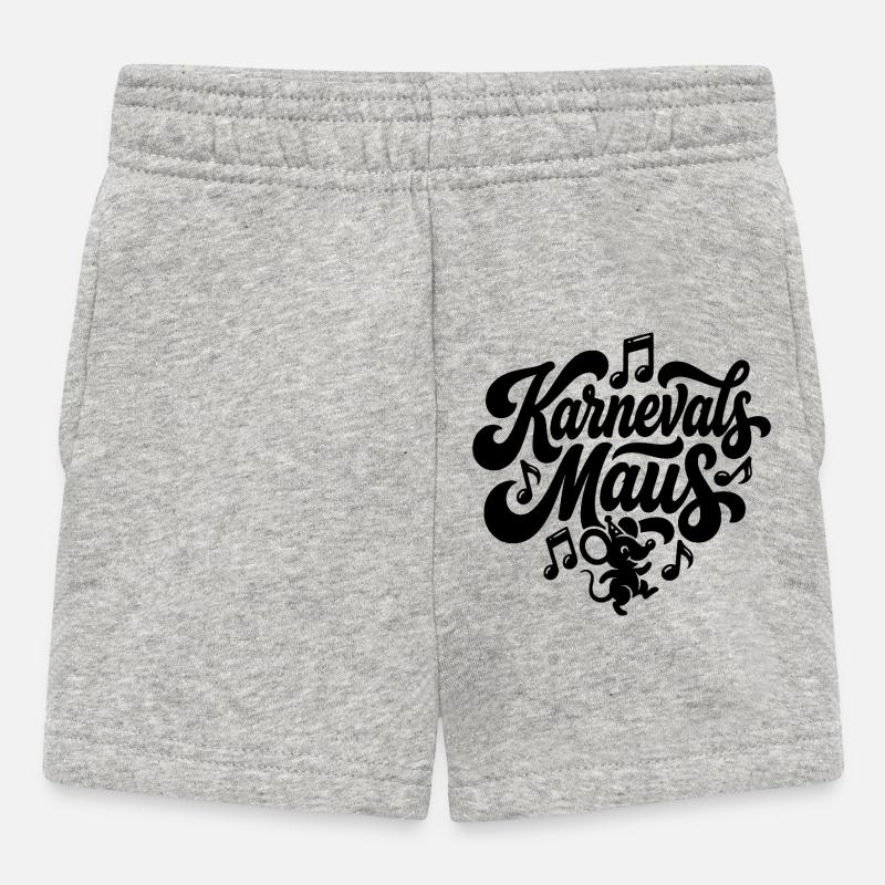 Karnevalsmaus Karneval Köln Kölner Karnevals Maus - Baby Shorts - Grau meliert