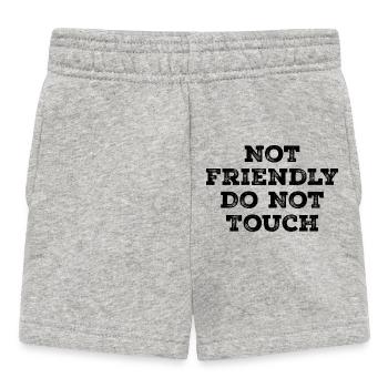 Not friendly do not touch - Baby Shorts - heather grey - Front