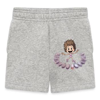 Macaron Tanzmädchen - Baby Shorts - Grau meliert - Vorne