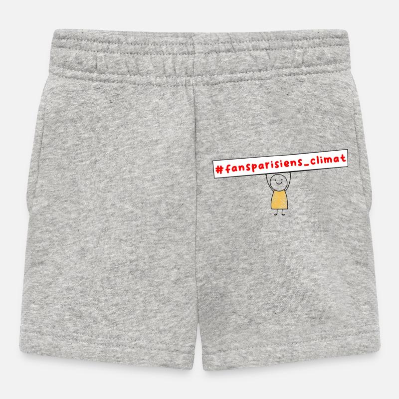 #fansparisiens_climat  - Short Bébé - gris chiné