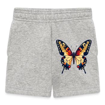 Beautiful Colorful Butterfly Spring Motif - Baby Shorts - heather grey - Front