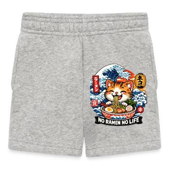 Ramen Katze Wave off Kanagawa - Baby Shorts - Grau meliert - Vorne