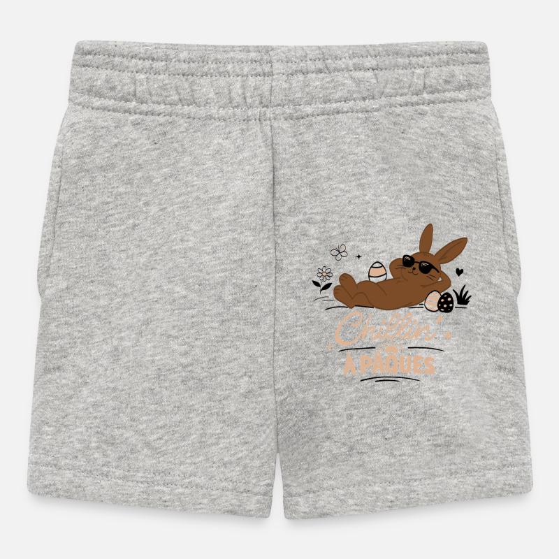 Lapin de Pâques - Short Bébé - gris chiné