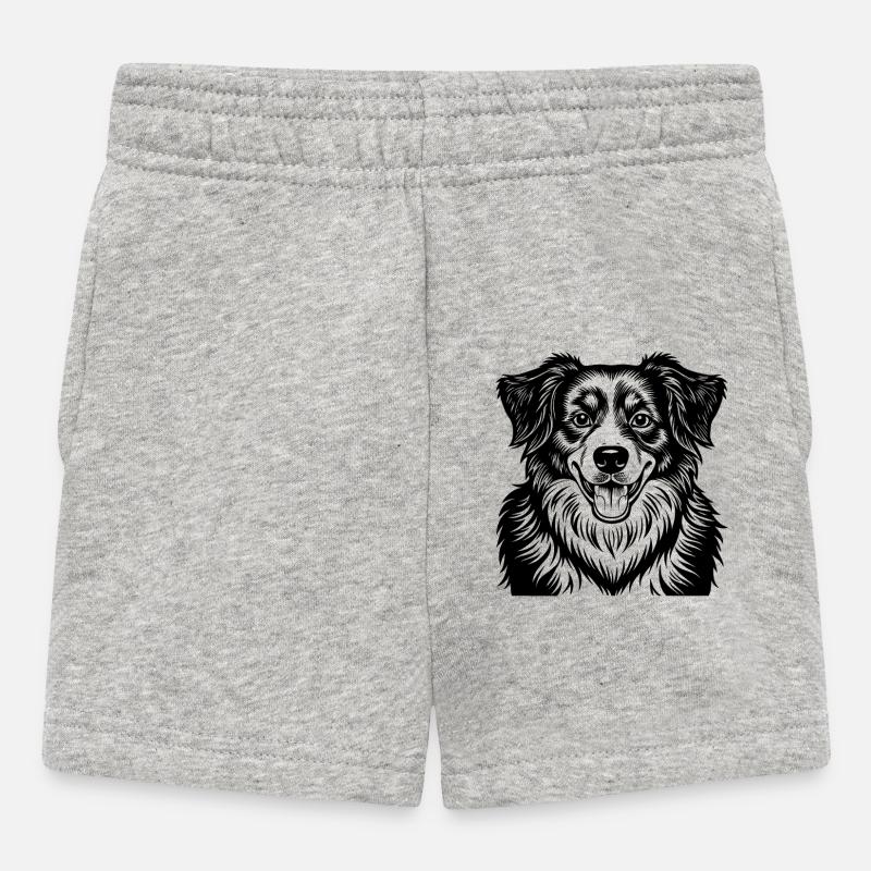 Australian Shepherd - Baby Shorts - Grau meliert