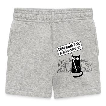 Freedom for Schrödinger Cat – Nerd Humor Shirt - Baby Shorts - Grau meliert - Vorne