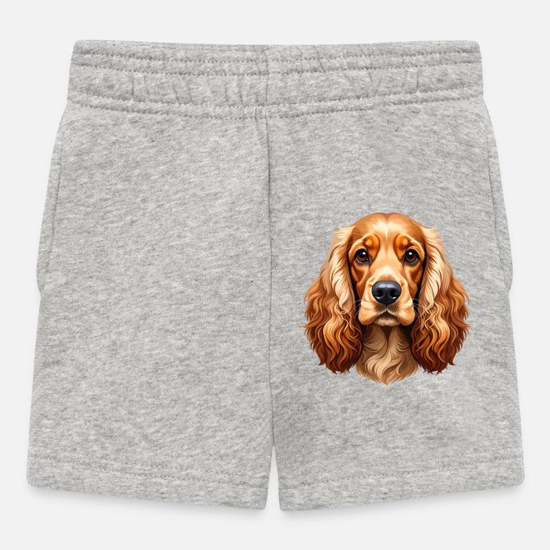 Cocker Spaniel - Baby Shorts - Grau meliert