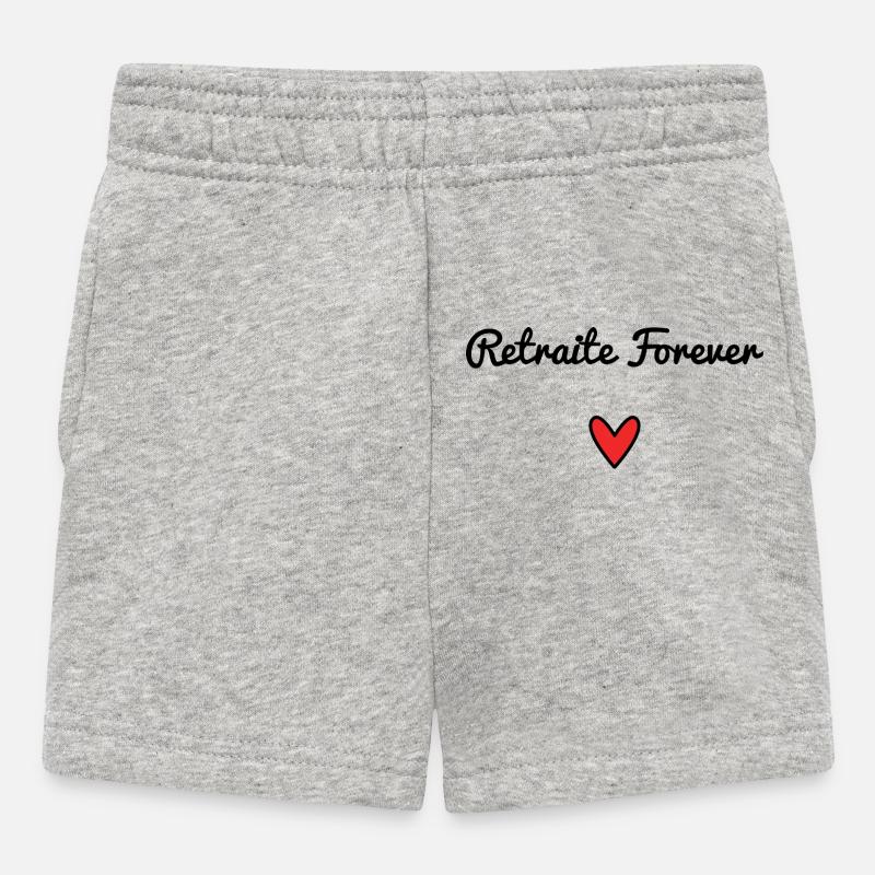 RETRAITE. RETRAITE. RETRAITEE. RETRAITE - Short Bébé - gris chiné
