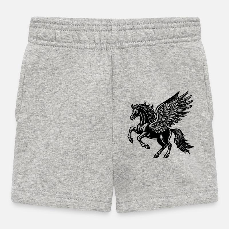 Pegasus - Baby Shorts - heather grey