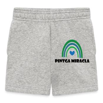 Cœur arc-en-ciel vert, bleu - Short Bébé - gris chiné - Devant