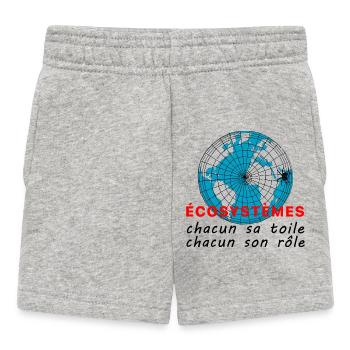 ecosystmes_chacun_sa_toile_chacun_son_role - Short Bébé - gris chiné - Devant