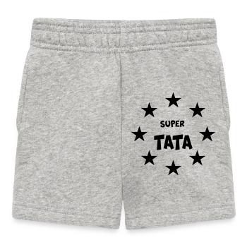 SUPER TATA - Short Bébé - gris chiné - Devant