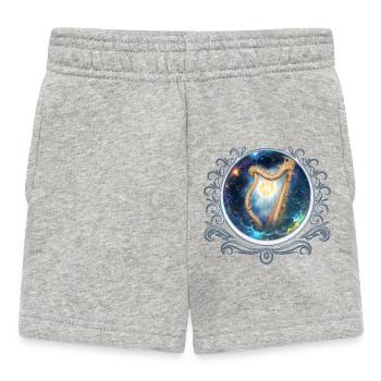 Sky Harp in Stellar Whirlpool - Baby Shorts - heather grey - Front