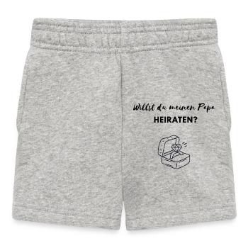 Do you want to marry my dad? Marriage proposal - Baby Shorts - heather grey - Front