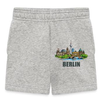 Skyline de Berlin - Short Bébé - gris chiné - Devant