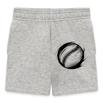 Baseball Ball Skizze - Baby Shorts - Grau meliert - Vorne