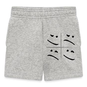 Face fendue triste bien - Short Bébé - gris chiné - Devant