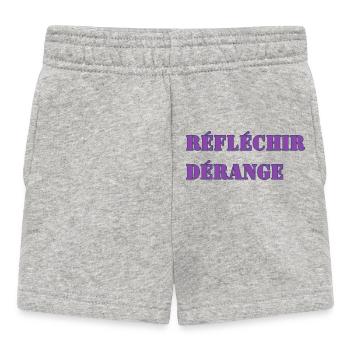 DENKEN STÖRT - Baby Shorts - Grau meliert - Vorne