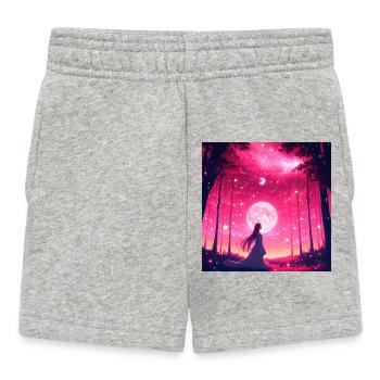 Moonlit Dream Forest - Baby Shorts - heather grey - Front
