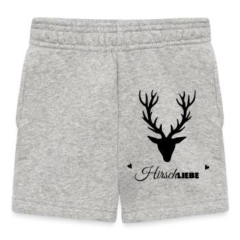 HirschLIEBE by heavenlygoods - Baby Shorts - Grau meliert - Vorne