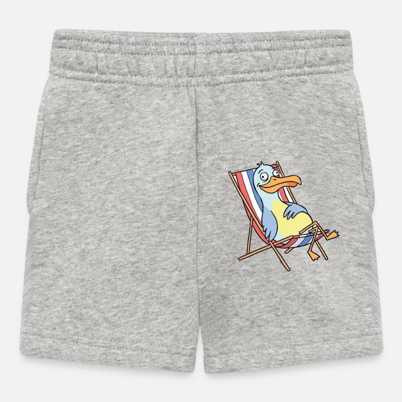 Relaxed beach pelican - Baby Shorts - heather grey
