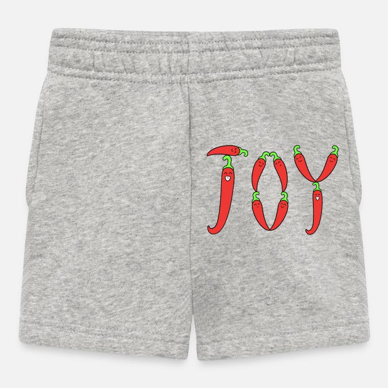 Joie des piments - Short Bébé - gris chiné