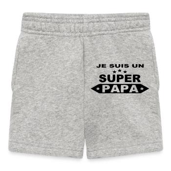 Je suis un super papa - Short Bébé - gris chiné - Devant