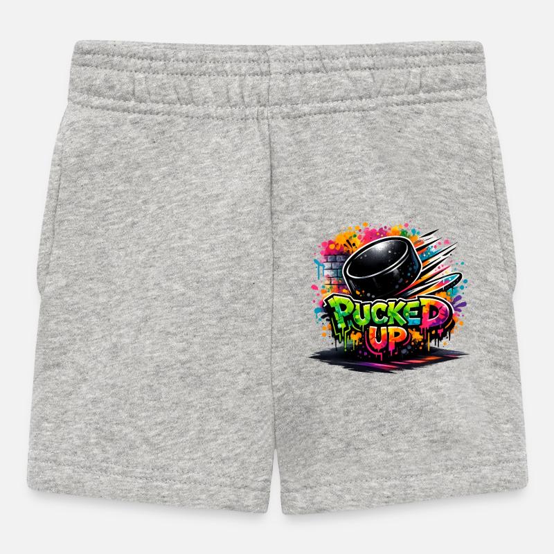 Puck de graffiti complètement déformé - Short Bébé - gris chiné