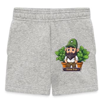 Green Gardener Gnome Comic - Baby Shorts - heather grey - Front