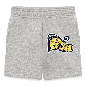 Fish, mot dessiné - Short Bébé - gris chiné - Devant