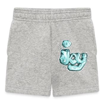 Icy, mot dessiné - Short Bébé - gris chiné - Devant