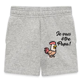 Chickens Daddy Chickens - Baby Shorts - heather grey - Front
