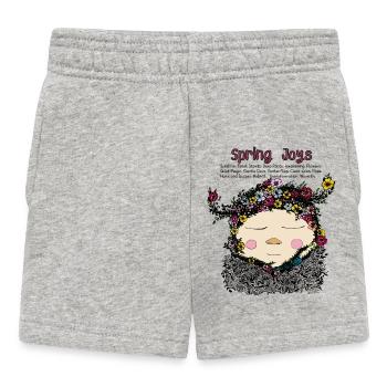 Nain de la joie du printemps – Illustration de nature douillette - Short Bébé - gris chiné - Devant