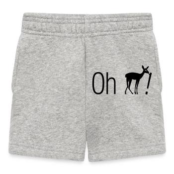 Oh, cher cerf - Short Bébé - gris chiné - Devant