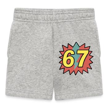 67 - Gen Alpha - Baby Shorts - heather grey - Front